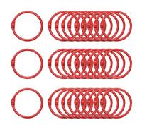 sourcing map 50pcs Binder Rings 1 Inch Loose Leaf Binder Ring Metal Book Rings Colorful Loose Leaf Rings for Index Cards Keychain Key Notebook Rings for Home Office, Red