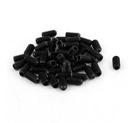 sourcing map 50Pcs Black M4 x 8mm Alloy Steel Hex Socket Set Grub Screws Headless Cup Point