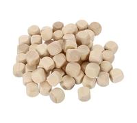 sourcing map 50pcs Blank Wooden Dice, 10mm 0.4 inch Unfinished Wooden Cube Rounded Corners Square Block for DIY Craft Projects