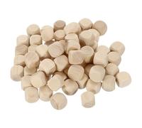 sourcing map 50pcs Blank Wooden Dice, 12mm 1/2 inch Unfinished Wooden Cube Rounded Corners Square Block for DIY Craft Projects