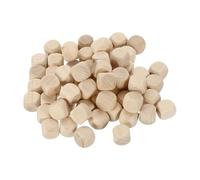 sourcing map 50pcs Blank Wooden Dice, 8mm 0.3 inch Unfinished Wooden Cube Rounded Corners Square Block for DIY Craft Projects