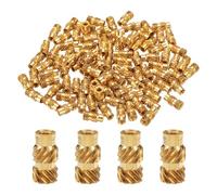 Sourcing Map 50pcs Brass Heat Set Inserts M2.5x8mm, OD 4mm Knurled Insert Nuts for 3D Printing