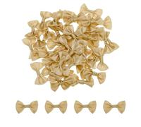 sourcing map 50pcs Brown Bow Ties 1.5" x 1" Mini Bowknot for Crafting Little Satin Bows Bulk for DIY Sewing Scrapbooking Wedding Gift Present Home Decoration