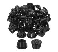 sourcing map 50Pcs Cable Grommets, Snap Bushing Grommet for Holes with 0.5"(13mm) Mounting, Round Nylon Snap in Cable Desk Grommet for Cables and Cords Management, Black