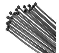 sourcing map 50PCS Cable Zip Ties 12 Inch, Self-Locking Nylon Wire Ties with 50 lbs Tensile Strength for Indoor and Outdoor, Black