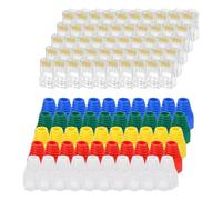sourcing map 50pcs Cat6 RJ45 Pass Through Connectors, RJ45 Connector 8P8C Gold Plated Plugs with 50pcs Strain Relief Boots(White Green Blue Yellow Red)
