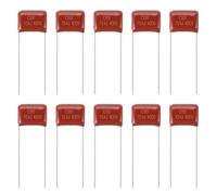 sourcing map 50pcs CBB21/CBB222 Capacitor 400V 104J 0.1UF Metallized Polypropylene Film Capacitors