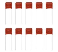 sourcing map 50pcs CBB22 Capacitor 630V 104J 0.1UF Metallized Polypropylene Film Capacitors