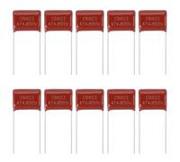 sourcing map 50pcs CBB22 Capacitor 630V 474J 0.47UF Metallized Polypropylene Film Capacitors