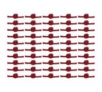 sourcing map 50Pcs Chinese Knots Sewing Buttons Closure, Fabric Ball Buttons Frog Button Sewing Fasteners Knots for DIY Costumes Outfit Cheongsam Tang Suit, Wine Red