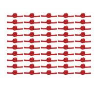 sourcing map 50Pcs Chinese Knots Sewing Buttons Closure, Fabric Ball Buttons Frog Button Sewing Fasteners Knots for DIY Costumes Outfit Cheongsam Tang Suit, Red