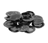 sourcing map 50Pcs Circular Air Vents, 53mm Stainless Steel Mesh Hole Round Soffit Vents for Shoe Cabinet, TV Cabinet, Wardrobe Black