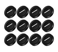 sourcing map 50Pcs Coin Slot Bank Lid for Mason Jar, 70mm/2.76" Regular Mouth Tin Plate Caps Inserts for Canning Jars Cover, (Black)