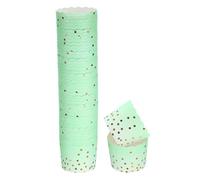 sourcing map 50Pcs Colorful Paper Baking Cups 6oz Cupcake Wrappers Scalloped Muffins Liners Disposable Greaseproof Containers for Birthday Party, Gradient Green