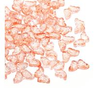 sourcing map 50Pcs Crystal Butterfly Beads, 8 x 15mm Glass Transparent Loose Butterfly Bead Clear Crystal Pendant Charm for DIY Jewelry Making, Orange Yellow