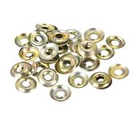 sourcing map 50Pcs Cup Washer Countersunk, Iron Yellow Countersunk Finish Washers for M5 Screws (M5 ID x 14mm OD x 2mm Thick)