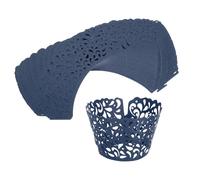 sourcing map 50pcs Cupcake Liners Wrappers Water Droplet Hollow Out Artistic Baking Packaging Disposable Bulk Cups for Wedding Birthday Party Decoration Baking Cake Desserts, Blue