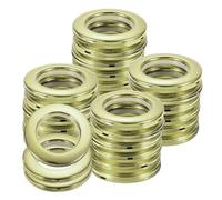 Sourcing Map 50pcs Curtain Grommets, 1-5/7" (42 mm) ID Eyelet Rings for Window, Bathroom, Bedroom Curtain Rod, Champagne