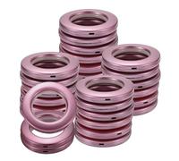 sourcing map 50pcs Curtain Grommets, 1-5/7"(42 mm) ID Window Curtain Panels Eyelet Rings Low-Noise Sliding Roman Hardware Clip Rings for Window Bathroom Bedroom, Sand Purple