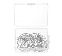 sourcing map 50Pcs Curved Needles 2" C Type Weaving Sewing Needles Wig Making Upholstery Big Eye for Carpet Leather Canvas Repairing Blocking Knitting