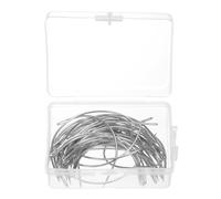 sourcing map 50Pcs Curved Needles 3" C Type Weaving Sewing Needles Wig Making Upholstery Big Eye for Carpet Leather Canvas Repairing Blocking Knitting