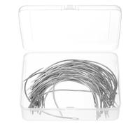 sourcing map 50Pcs Curved Needles 6" C Type Weaving Sewing Needles Wig Making Upholstery Big Eye for Carpet Leather Canvas Repairing Blocking Knitting