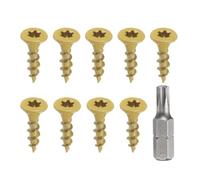 sourcing map 50pcs Deck Screws #8 x 3/4" Torx Exterior Wood Screws Rust Resistant Epoxy Coating Outdoor Decking Nails with T25 Star Drive Bit, for Decks Fences Machinery Ship