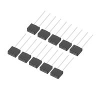 sourcing map 50Pcs DIP Mounted Miniature Square Slow Blow Micro Fuse for Electronic Parts PCB LCD Repair, T6.3A 6.3A 250V, Black