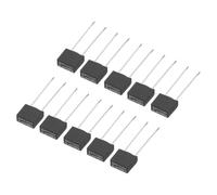 sourcing map 50Pcs DIP Mounted Miniature Square Slow Blow Micro Fuse for Electronic Parts PCB LCD Repair, T2A 2A 250V, Black