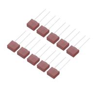 sourcing map 50Pcs DIP Mounted Miniature Square Slow Blow Micro Fuse for Electronic Parts PCB LCD Repair, T4A 4A 250V, Red