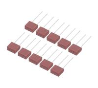 sourcing map 50Pcs DIP Mounted Miniature Square Slow Blow Micro Fuse for Electronic Parts PCB LCD Repair, T3.15A 3.15A 250V, Red