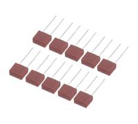 sourcing map 50Pcs DIP Mounted Miniature Square Slow Blow Micro Fuse for Electronic Parts PCB LCD Repair, T5A 5A 250V, Red