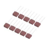 sourcing map 50Pcs DIP Mounted Miniature Square Slow Blow Micro Fuse for Electronic Parts PCB LCD Repair, T6.3A 6.3A 250V, Red
