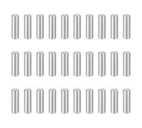 sourcing map 50pcs Dowel Pins M6(6mm) x 22mm 304 Stainless Steel Cylindrical Shelf Support Peg Pin Rod Fasten Elements for Metal Devices Wood Furniture DIY Installation, Silver