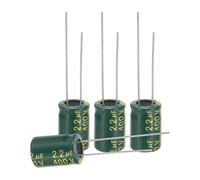 sourcing map 50Pcs Electrolytic Capacitor High Frequency 2.2UF 400V with Aluminum Radial Leads 8 x 12mm High Ripple Current Low Impedance
