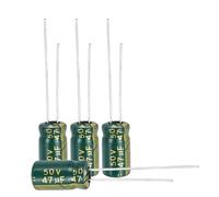 sourcing map 50Pcs Electrolytic Capacitor High Frequency 47UF 50V with Aluminum Radial Leads 6.3 x 12mm High Ripple Current Low Impedance