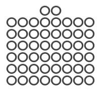 sourcing map 50Pcs EPDM O-Ring Seals, 6mm ID x 9mm OD x 1.5mm Thick Round Rubber Sealing Gasket, Plumbing Washers for Faucet Repair, Automotive, Filter Nozzle Pipe, Air or Gas Sealing