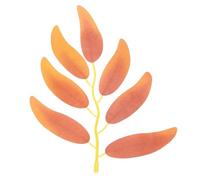 sourcing map 50Pcs Faux Stems, 14.5cm Willow Leaves Artificial Fake Willow Greenery Garland Stems Simulation Leaf Plant for Wedding Home Office Party Decor, Rusty Red