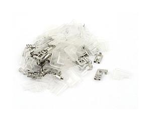 sourcing map 50pcs Flag 6.3mm Crimp Wire Terminal Female Spade Connector + Case