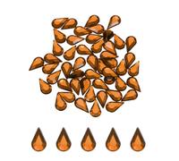 sourcing map 50PCS Flat Back Acrylic Teardrop Gems 8x13mm Artificial Rhinestones for DIY Crafts Bead Wedding Party Face Painting Jewelry Making Brown