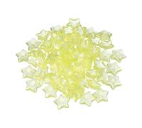 sourcing map 50Pcs Flat Back Star Resin Charm, Glitter Star Charm Mini Bulk Beads Embellishments for DIY Crafts Hair Clips, Photo Frames, Phone Cases, Scrapbooking Decor, Yellow