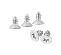 sourcing map 50Pcs Flat Head Torx Screws, M6 x 12mm 304 Stainless Steel Countersunk Self Tapping Anti-Theft Wood Screws Tamper Resistant Screws Fit T30 Bit for Wood, Fence, Decking (Silver)