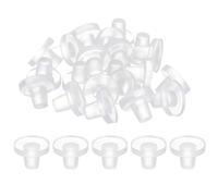 sourcing map 50Pcs Glass Table Top Bumpers with Stem, Clear Rubber Push in Bumpers for 8mm/0.31" Hole, PVC Rubber Grippers Table Spacers for Table Furniture Cabinet