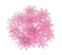 sourcing map 50pcs Glow in The Dark Snowflake Fluorescent Plastic Wall Stickers Adhesive Murals Decals for Home Art Ceiling Bedroom Wall Decorations, Pink
