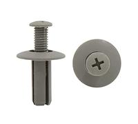 sourcing map 50pcs Gray 8mm Hole Rivets Fastener Fender Bumper Push Pin Clip