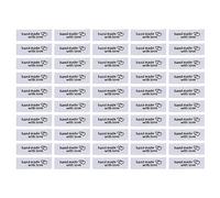 sourcing map 50pcs Handmade with Love Woven Ribbon Sewing Labels Personalized Embroidered Fabric Tags for Handmade Items Crochet Clothing Hat White