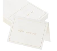 sourcing map 50Pcs Happy Every Day Cards, 5.5" x 3.7" Blank Folded Cardstock Greeting Card with Gold Foil Border for Wishes Gift Wedding Graduation Birthday DIY Craft Invitations, White