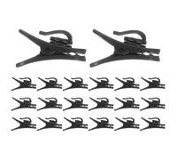 sourcing map 50pcs Headphone Wire Clips 0.94" Length Small Headset Cable Clamp Earphone Earplugs Cable Clothing Clip Earpiece Clamp Microphone Cord Hooks for 1.8mm Dia Round Wire, Black