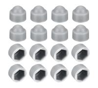 sourcing map 50pcs Hex Nut Cover, M5 Grey Plastic Dome Nut Protection Cap Hex Bolt Nut Covers for Hexagon Screws, Bolts