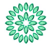 sourcing map 50Pcs Horse Eye Shape Rhinestones, 4 x 8 mm Point Back Rhinestone Beads for Jewelry Making Crafts Costume Crystal Embellishments, Green